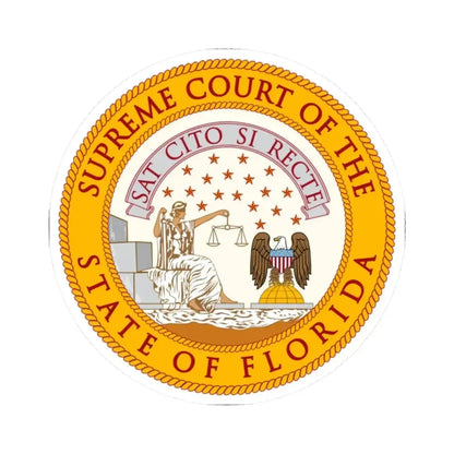 Florida Supreme Court - STICKER Vinyl Kiss-Cut Decal 2 Inch White - The Sticker Space