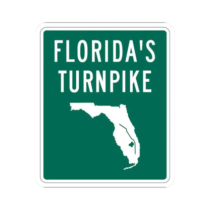 Floridas Turnpike shield (Florida) (Road Sign) STICKER Vinyl Kiss-Cut Decal 2 Inch White - The Sticker Space