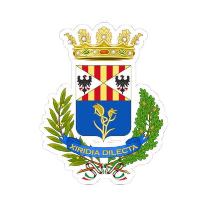 Floridia-Stemma (Italy) (Coat of Arms) STICKER Vinyl Kiss-Cut Decal 4 Inch White - The Sticker Space
