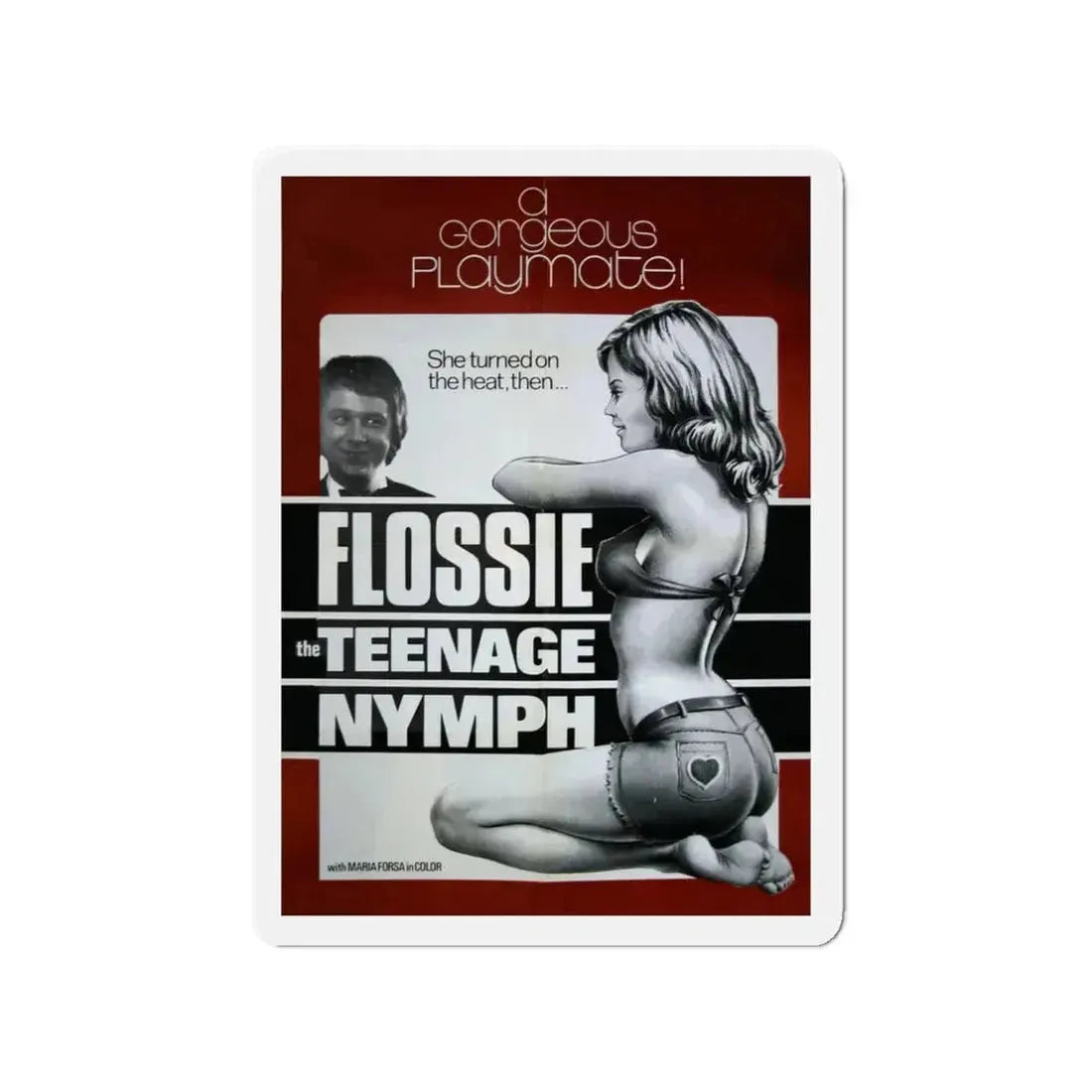 FLOSSY THE TEENAGE NYMPH 1974 Movie Poster - Refrigerator Magnet 3 Inch - The Sticker Space