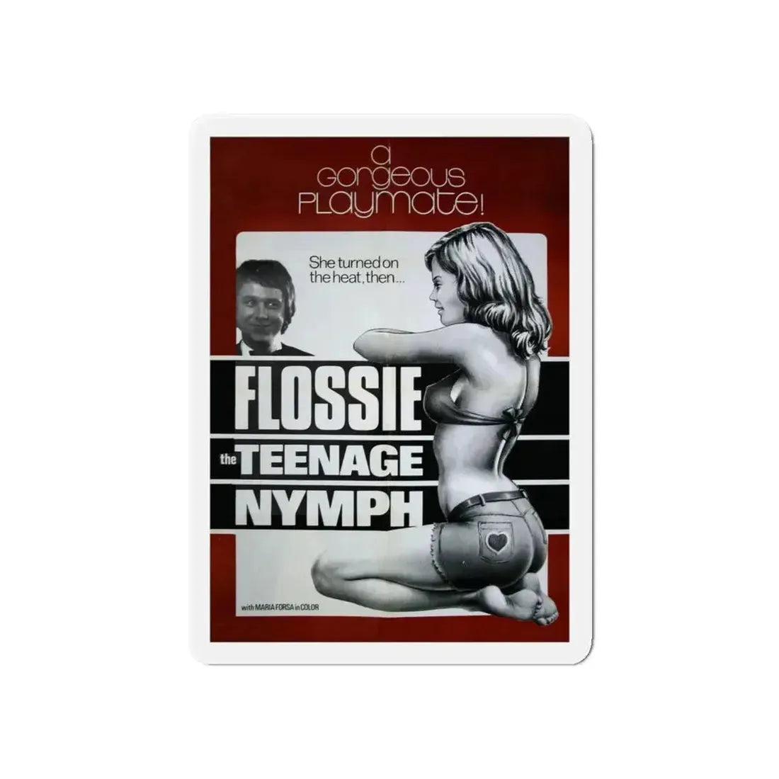 FLOSSY THE TEENAGE NYMPH 1974 Movie Poster - Refrigerator Magnet 5 Inch - The Sticker Space