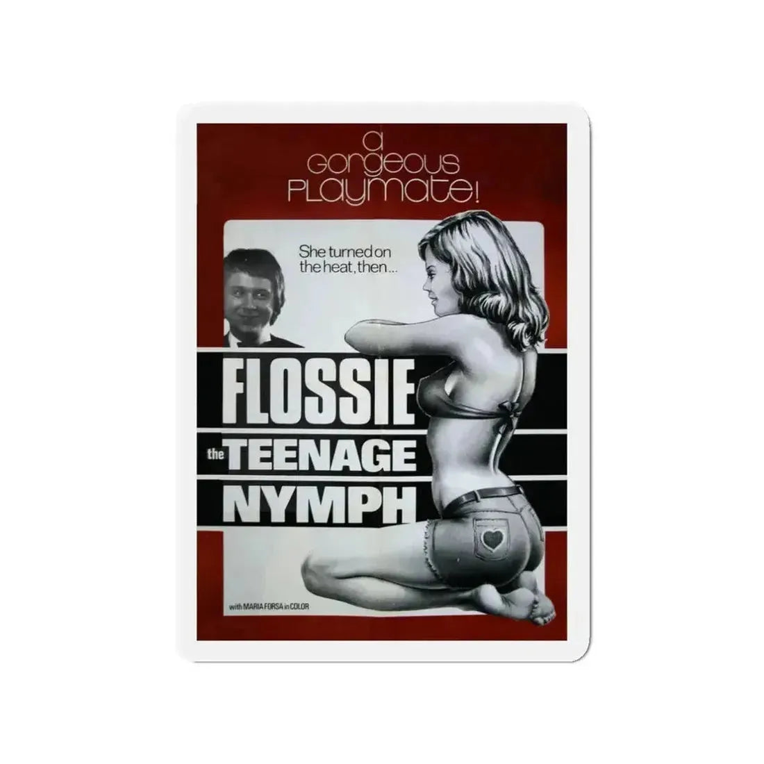 FLOSSY THE TEENAGE NYMPH 1974 Movie Poster - Refrigerator Magnet - The Sticker Space