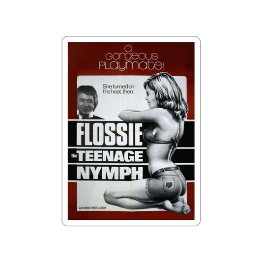 FLOSSY THE TEENAGE NYMPH 1974 Movie Poster STICKER Vinyl Die-Cut Decal-2 Inch-The Sticker Space