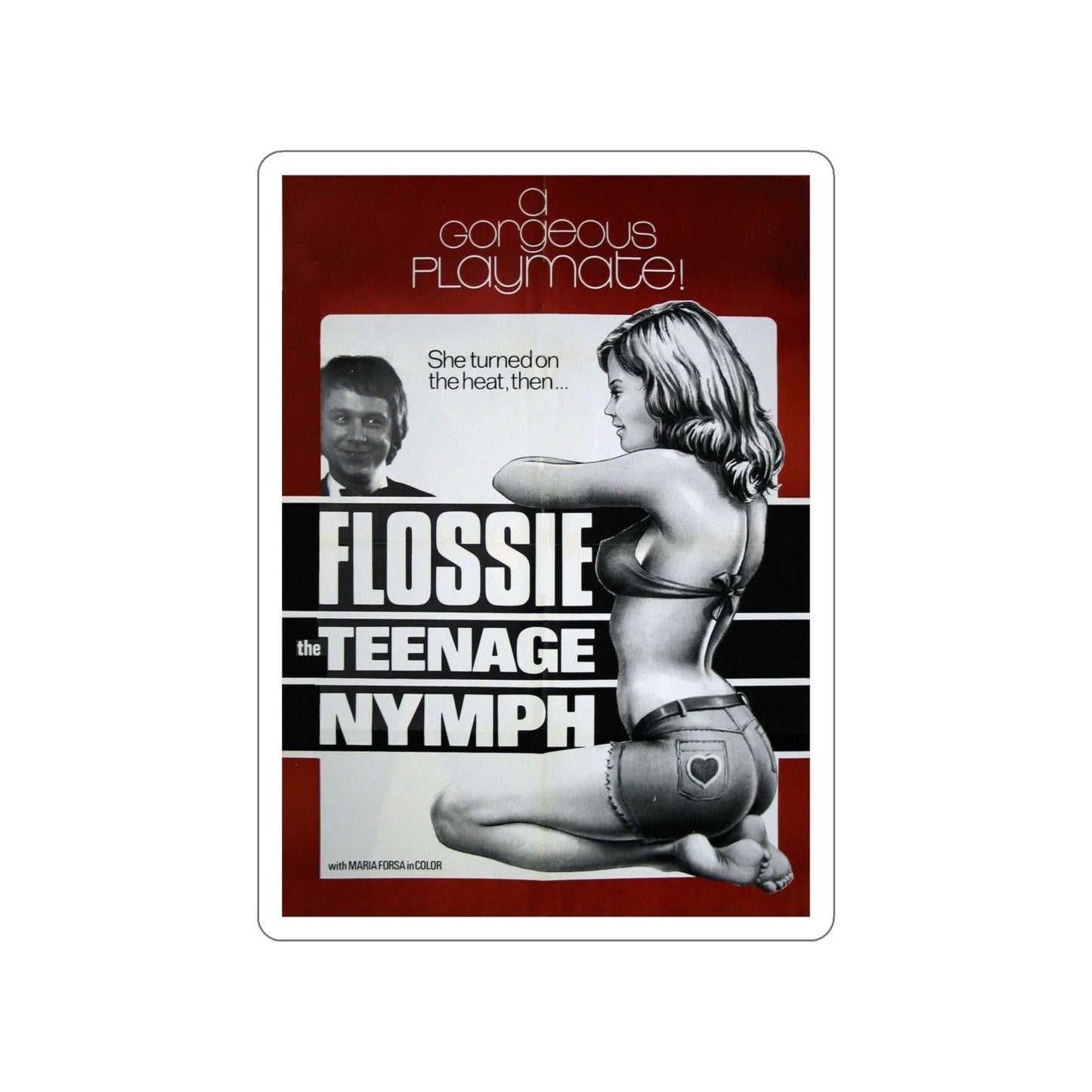 FLOSSY THE TEENAGE NYMPH 1974 Movie Poster STICKER Vinyl Die-Cut Decal-6 Inch-The Sticker Space