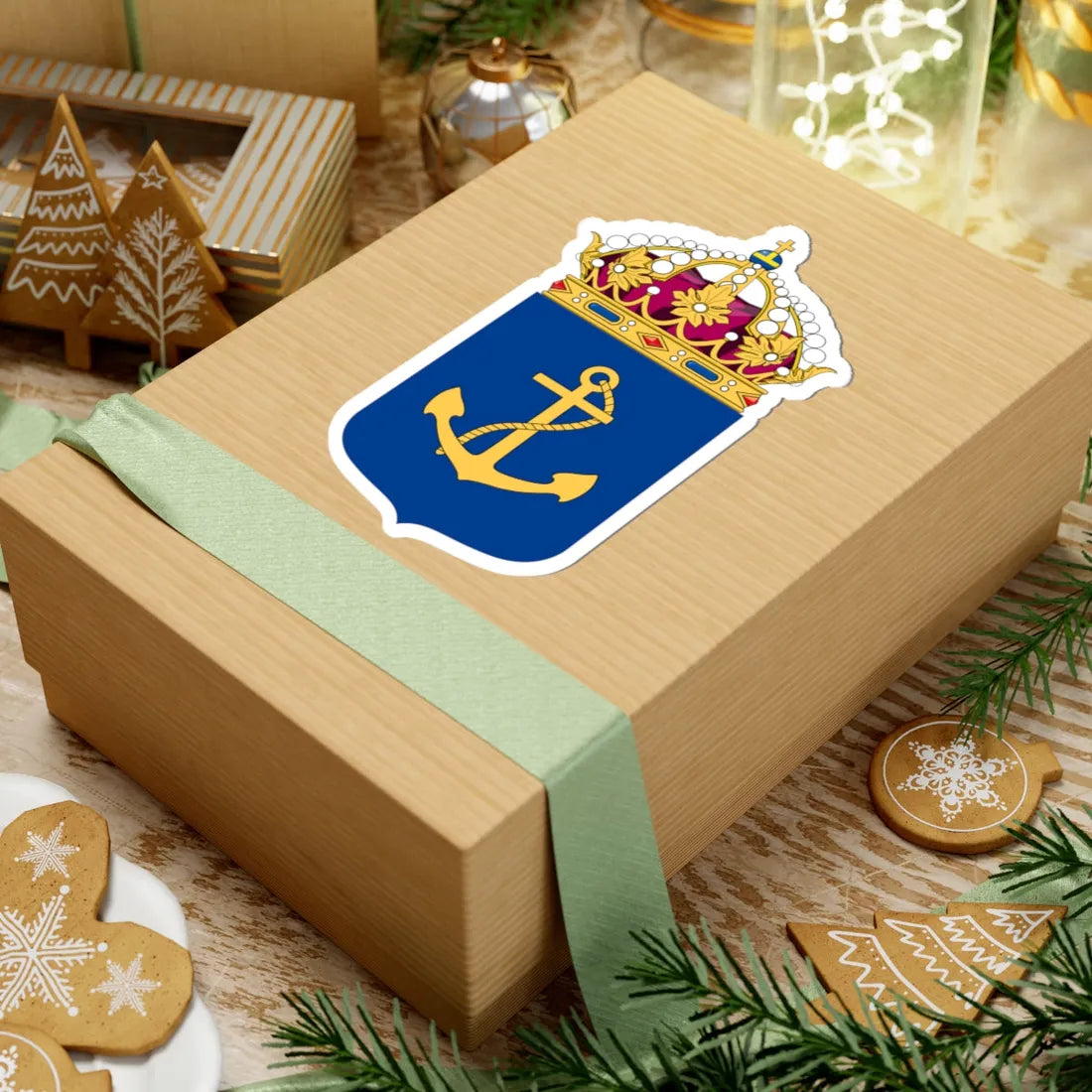 Flottan vapen bra (Sweden) (Coat of Arms) STICKER Vinyl Kiss-Cut Decal - The Sticker Space