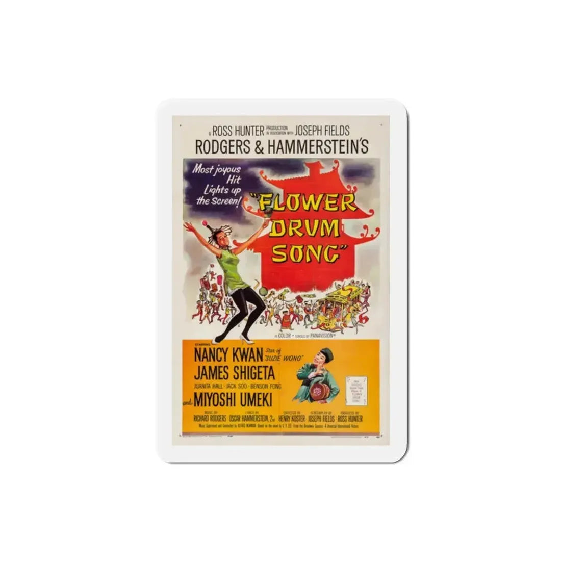 Flower Drum Song 1961 Movie Poster Refrigerator Magnet - The Sticker Space