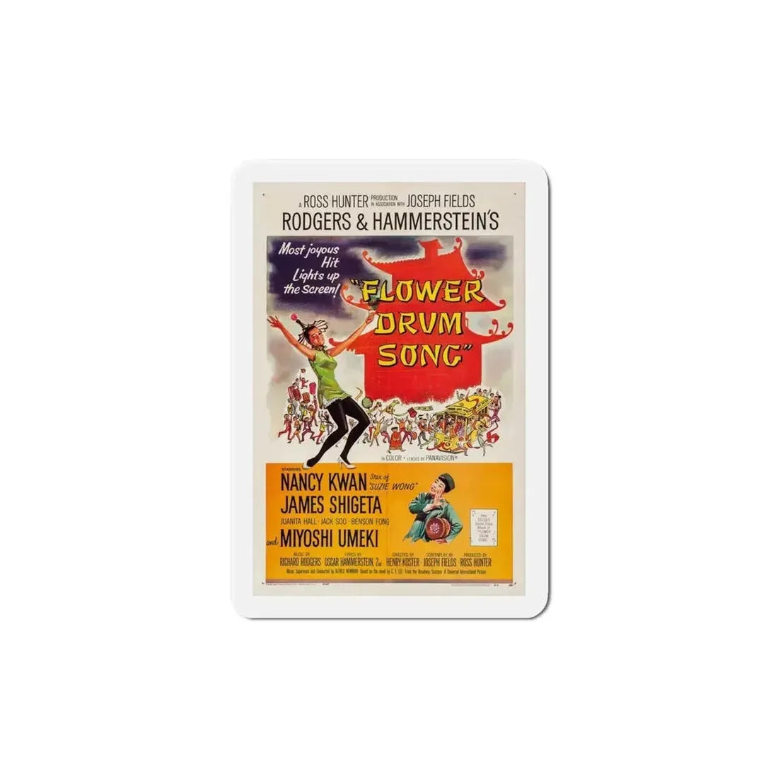 Flower Drum Song 1961 Movie Poster Refrigerator Magnet - The Sticker Space