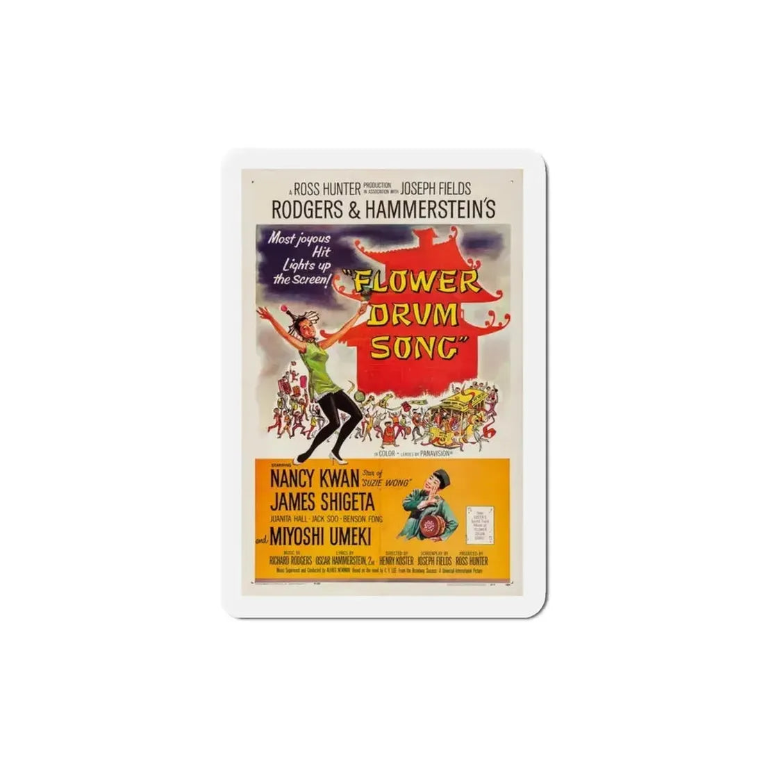 Flower Drum Song 1961 Movie Poster Refrigerator Magnet - The Sticker Space