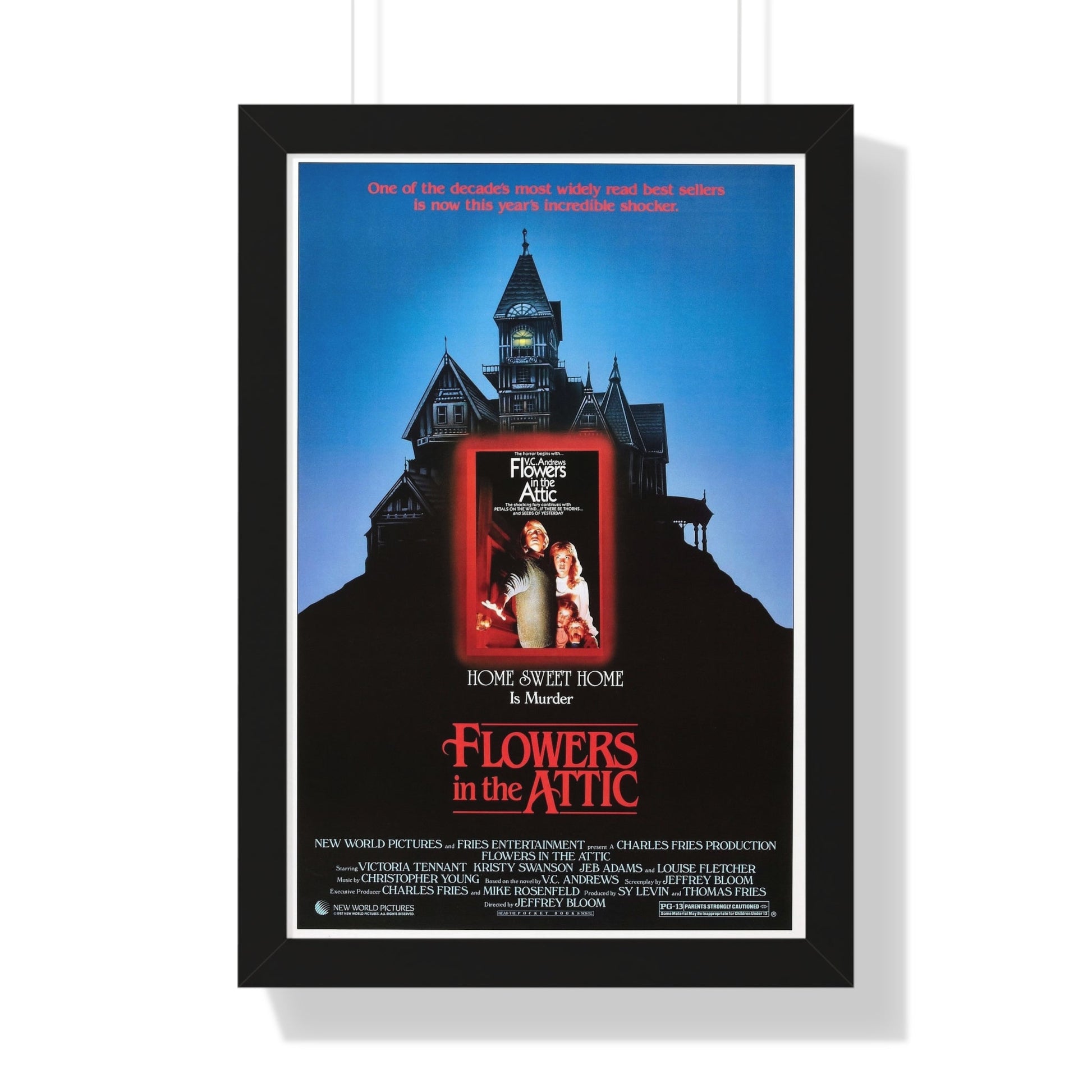 FLOWERS IN THE ATTIC 1987 - Framed Movie Poster-16″ x 24″-The Sticker Space