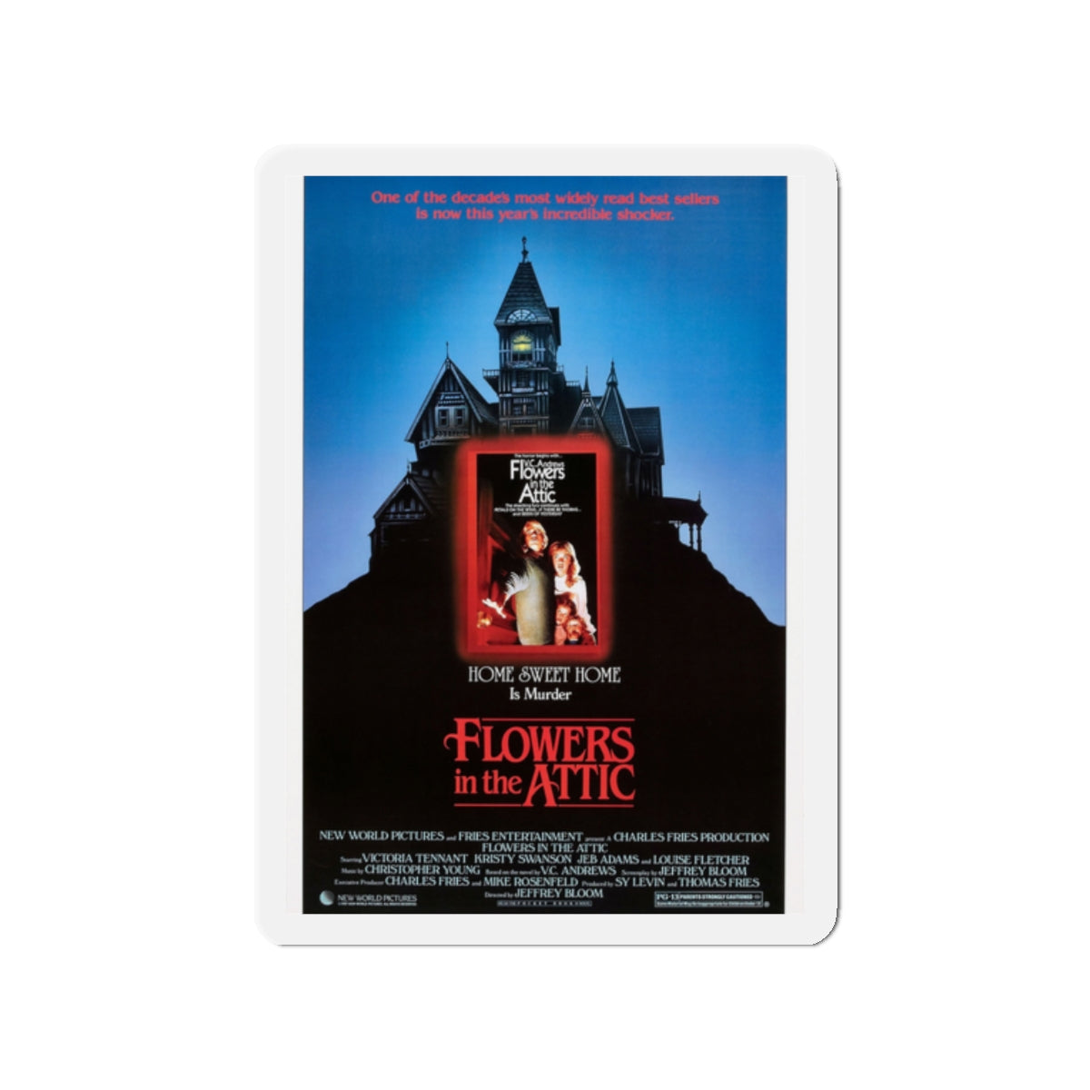 FLOWERS IN THE ATTIC 1987 Movie Poster - Die-Cut Magnet-2" x 2"-The Sticker Space