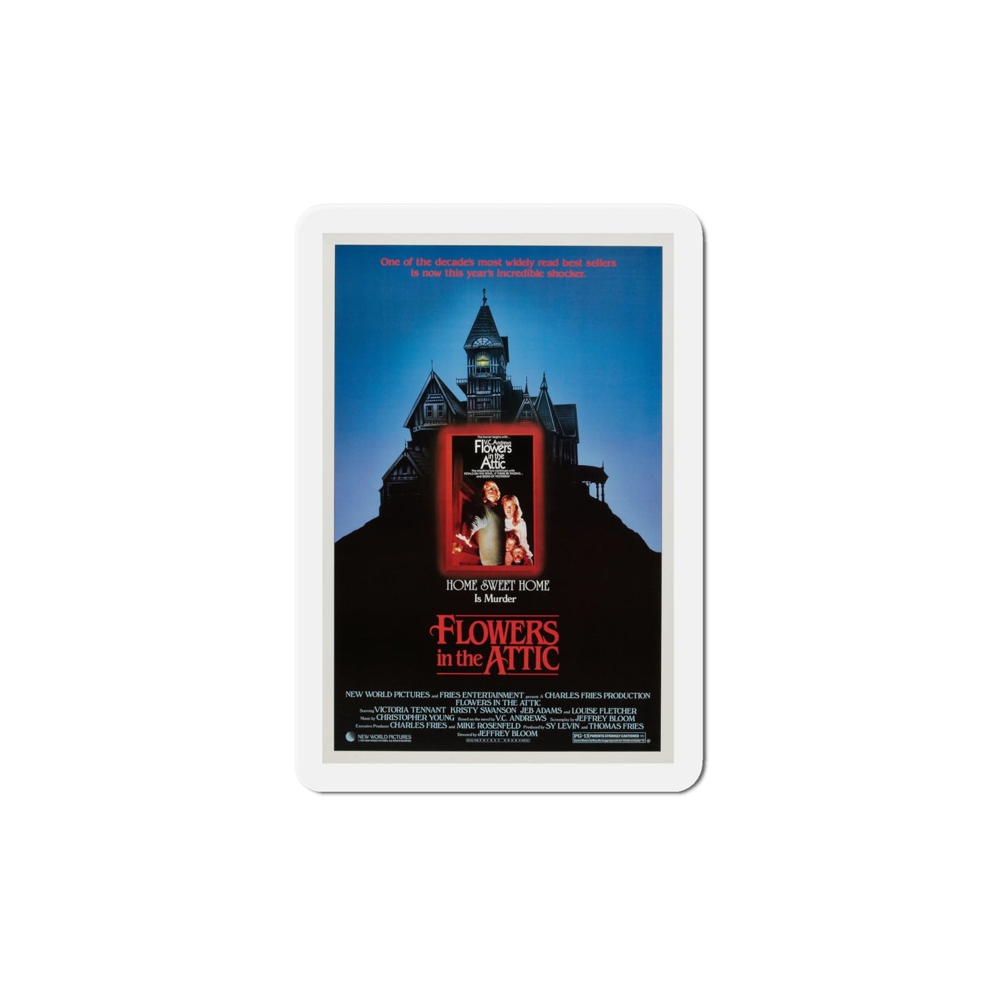 Flowers in the Attic 1987 Movie Poster Die-Cut Magnet-6 Inch-The Sticker Space