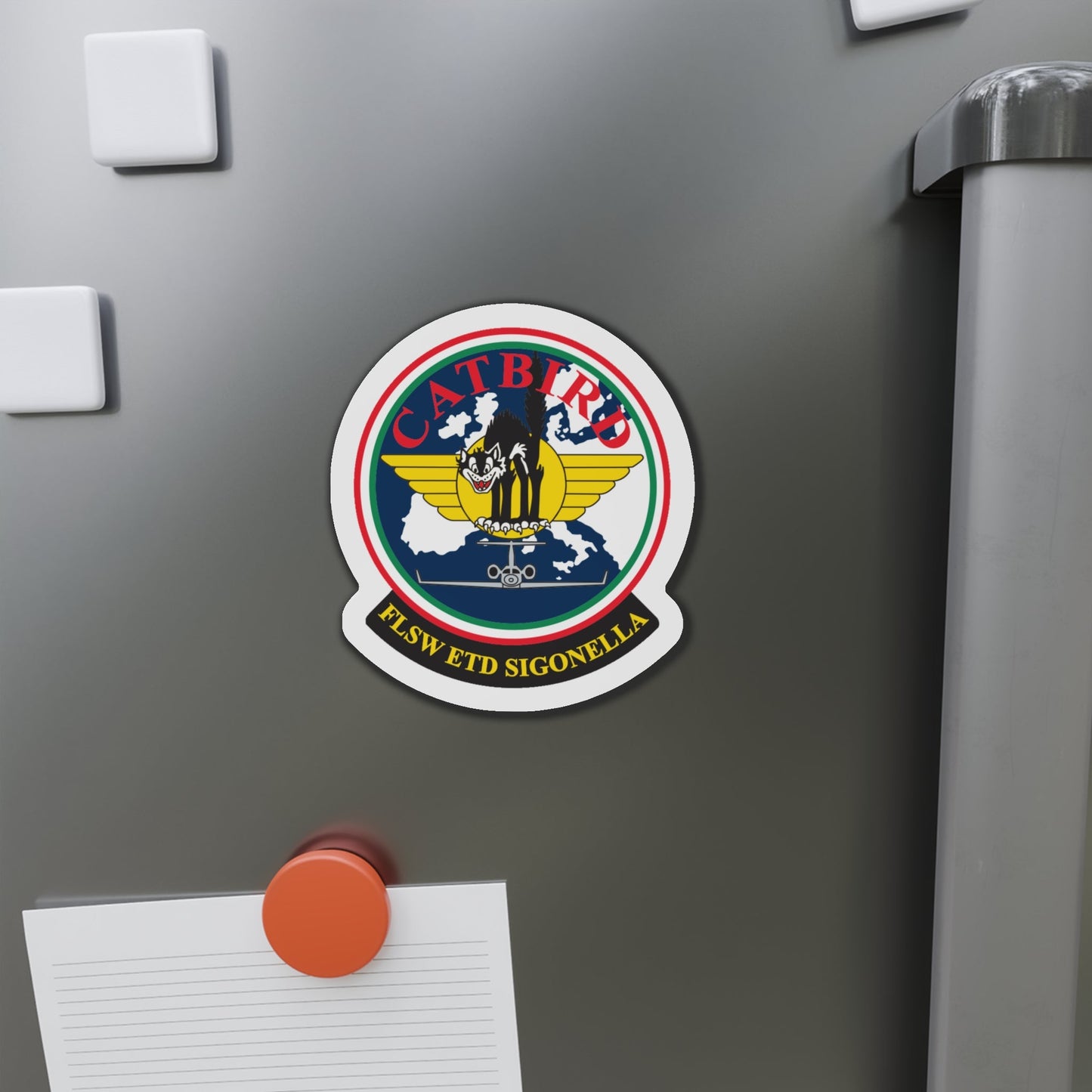 FLSW ETD Sigonella Catbird Fleet Logistics Support Wing Executive Transport Detachment (U.S. Navy) Die-Cut Magnet-The Sticker Space