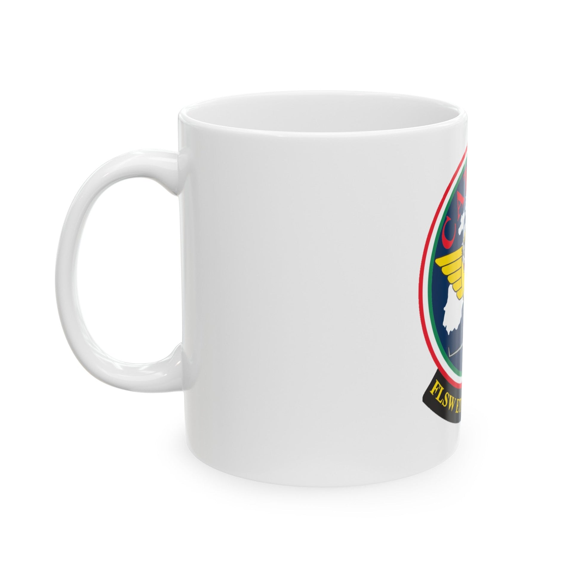 FLSW ETD Sigonella Catbird Fleet Logistics Support Wing Executive Transport Detachment (U.S. Navy) White Coffee Mug-The Sticker Space