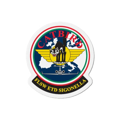 FLSW ETD Sigonella Catbird Fleet Logistics Support Wing Executive Transport Detachment (U.S. Navy) Refrigerator Magnet 2 Inch - The Sticker Space