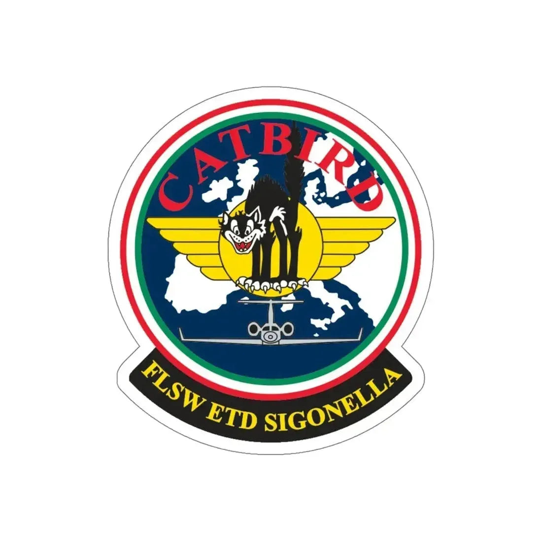 FLSW ETD Sigonella Catbird Fleet Logistics Support Wing Executive Transport Detachment (U.S. Navy) STICKER Vinyl Die-Cut Decal - The Sticker Space