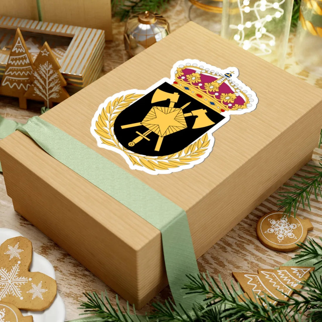 Fältarbetsskolan vapen (Sweden) (Coat of Arms) STICKER Vinyl Kiss-Cut Decal - The Sticker Space