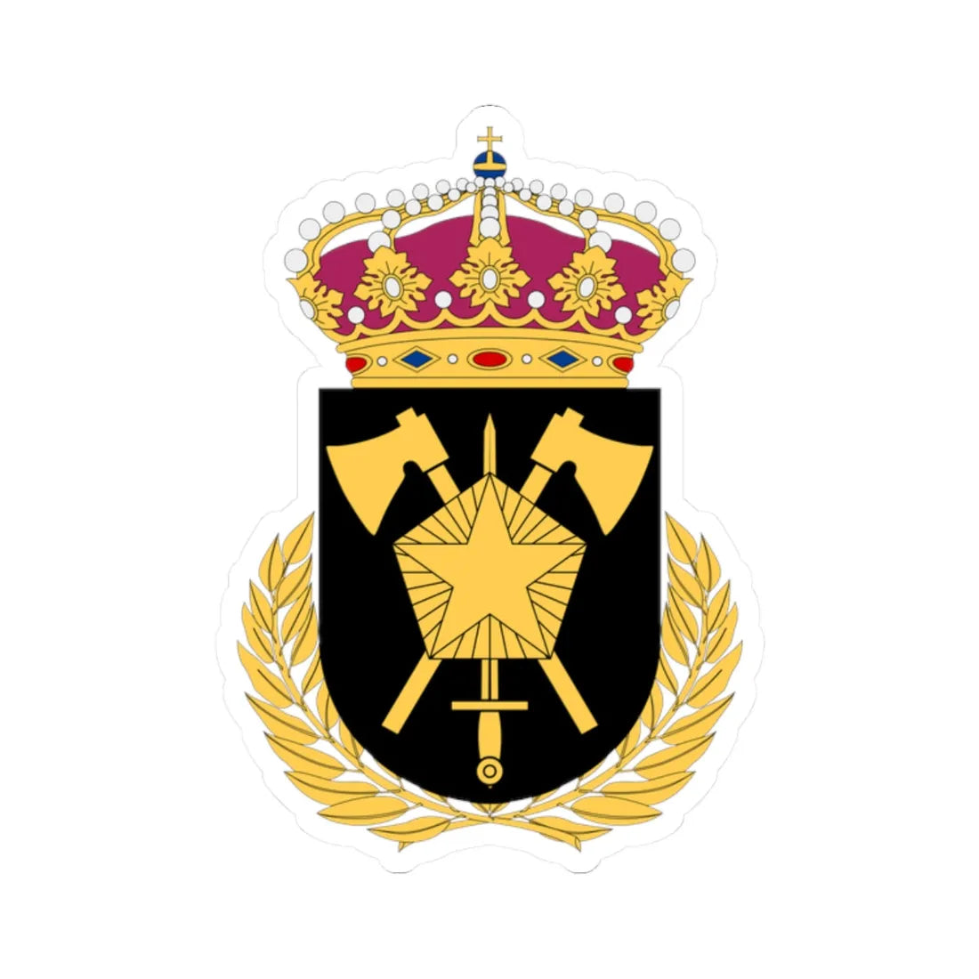 Fältarbetsskolan vapen (Sweden) (Coat of Arms) STICKER Vinyl Kiss-Cut Decal - The Sticker Space
