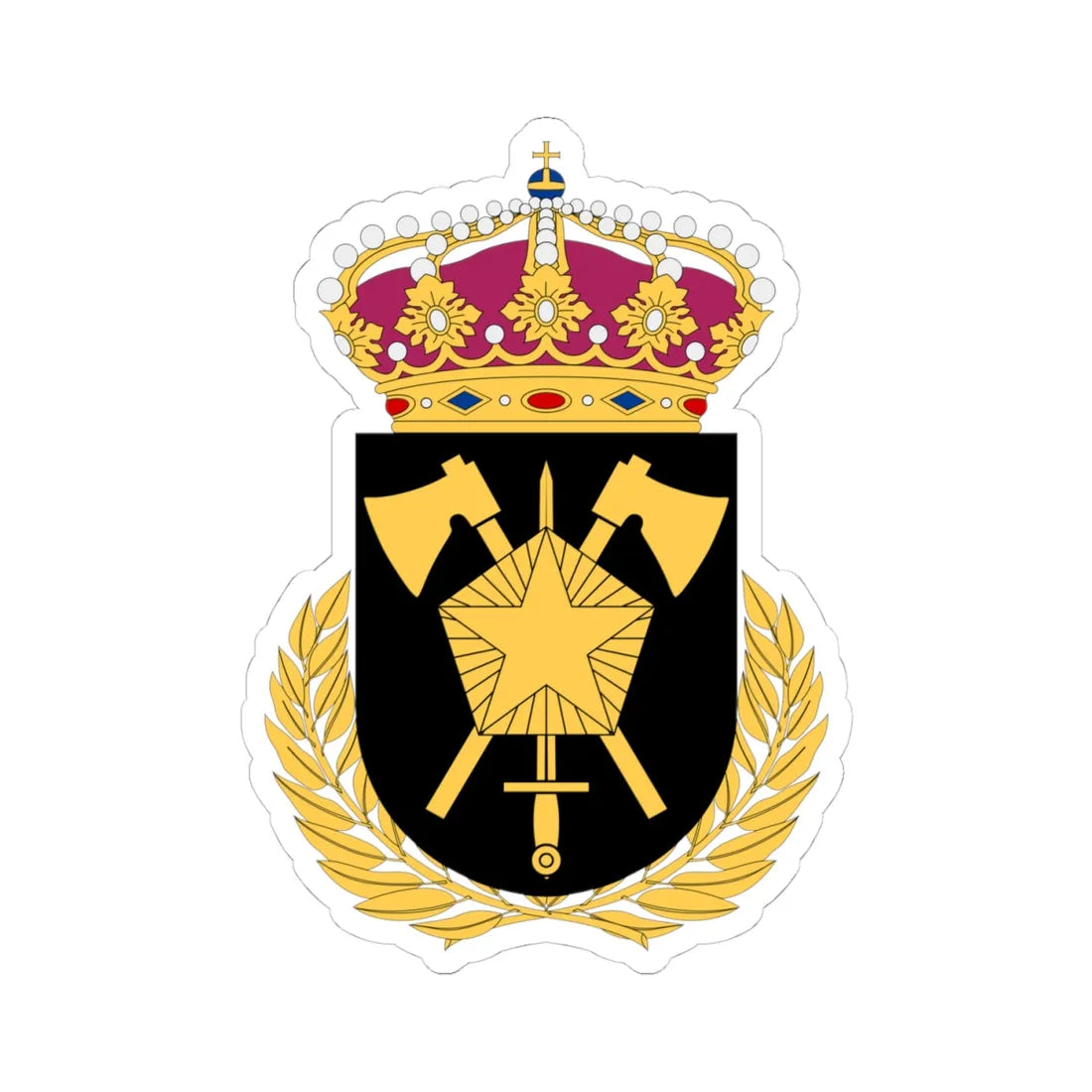 Fältarbetsskolan vapen (Sweden) (Coat of Arms) STICKER Vinyl Kiss-Cut Decal - The Sticker Space
