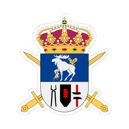 Fältjägargruppen vapen (Sweden) (Coat of Arms) STICKER Vinyl Kiss-Cut Decal 6 Inch White - The Sticker Space