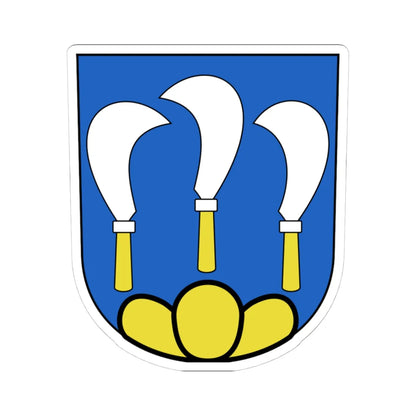 Flurlingen-blazon (Switzerland) (Coat of Arms) STICKER Vinyl Kiss-Cut Decal 4 Inch White - The Sticker Space