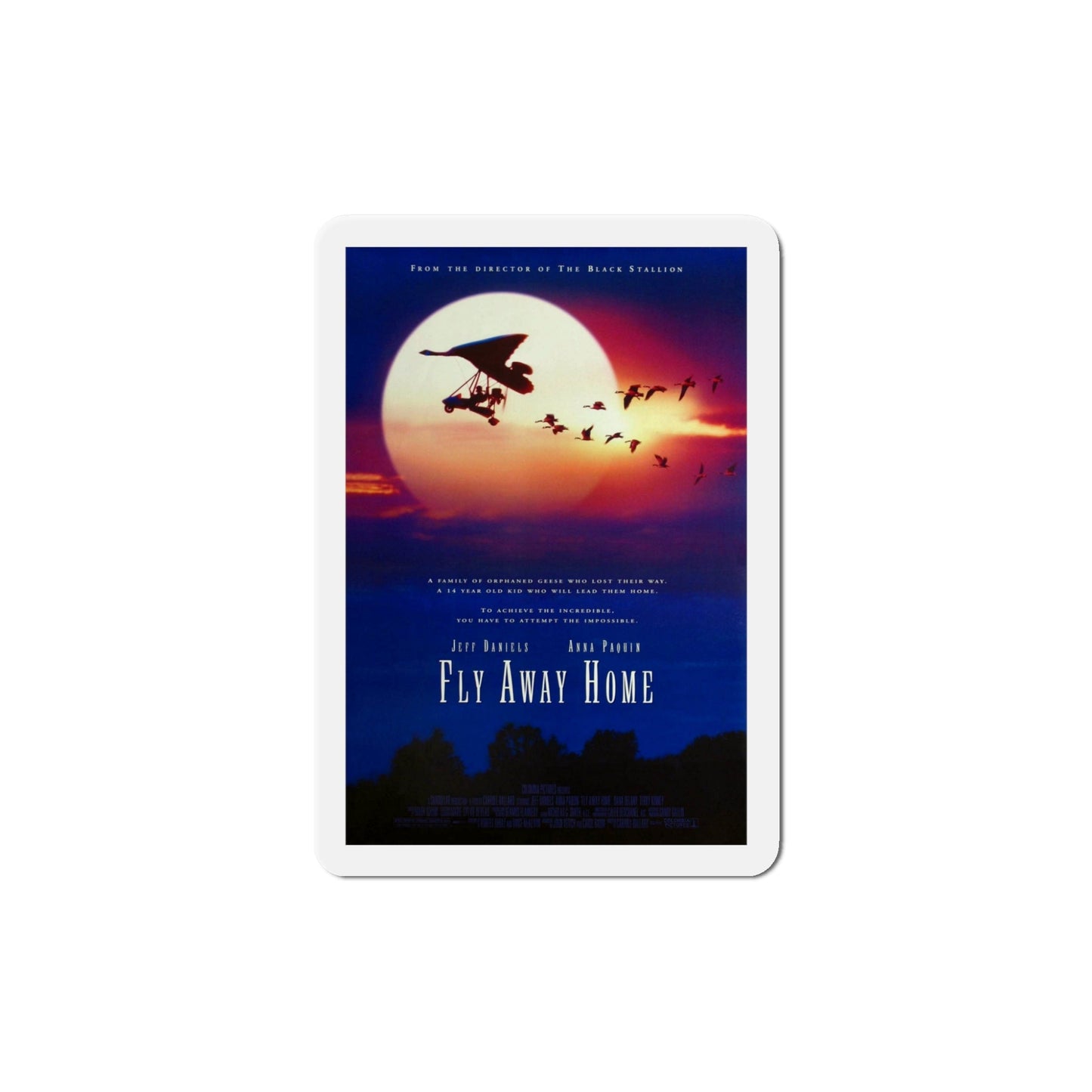 Fly Away Home 1996 Movie Poster Die-Cut Magnet-5" x 5"-The Sticker Space