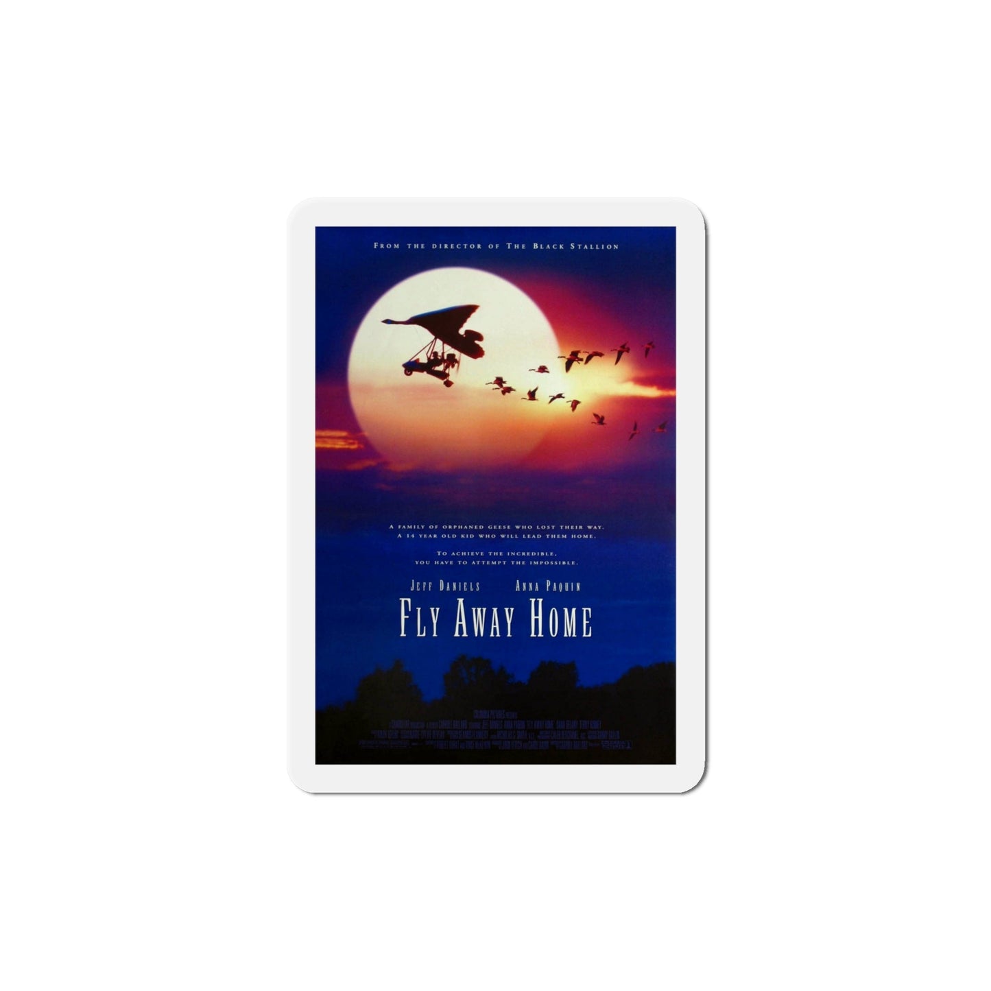 Fly Away Home 1996 Movie Poster Die-Cut Magnet-6 Inch-The Sticker Space