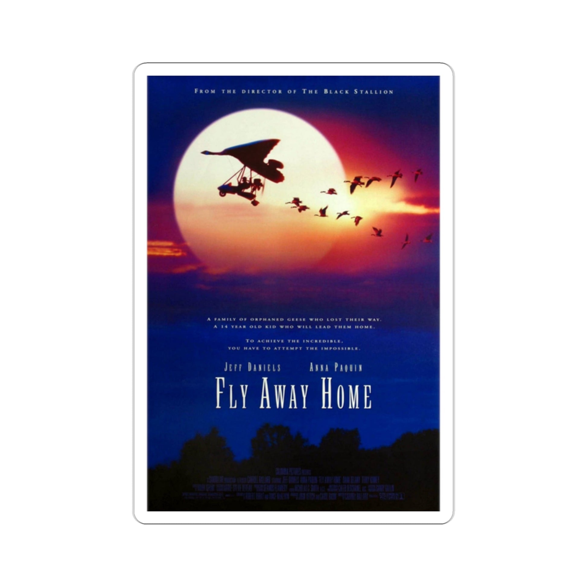 Fly Away Home 1996 Movie Poster STICKER Vinyl Die-Cut Decal-2 Inch-The Sticker Space