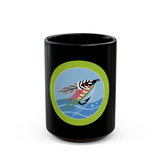 Fly Fishing (Boy Scout Merit Badge) Black Coffee Mug-15oz-The Sticker Space