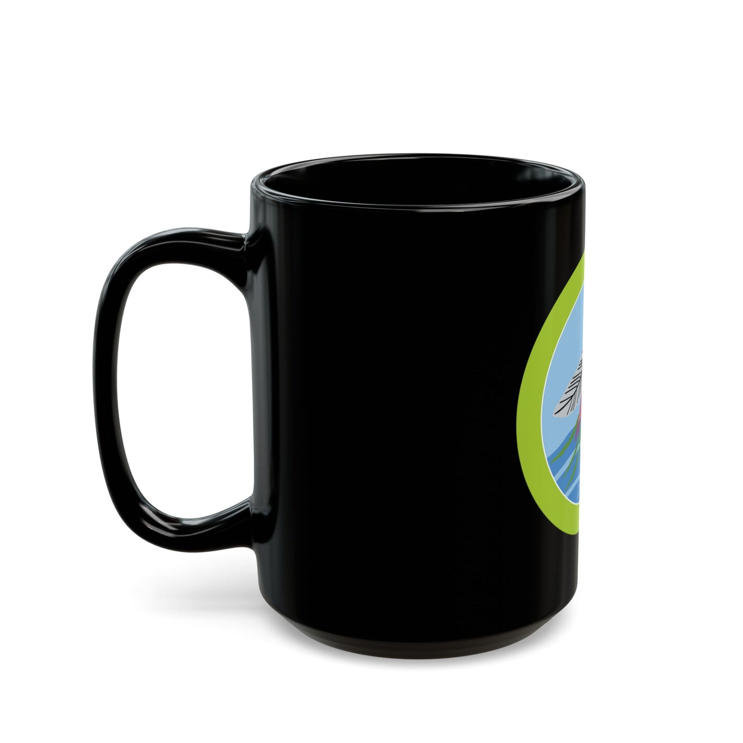 Fly Fishing (Boy Scout Merit Badge) Black Coffee Mug-The Sticker Space