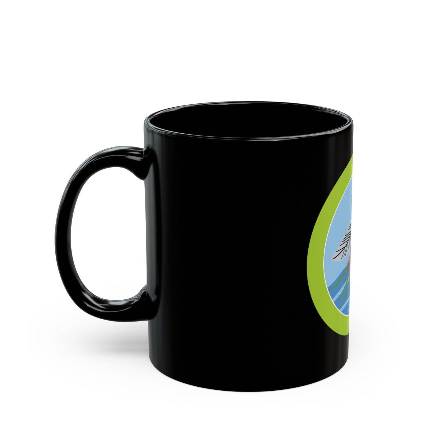 Fly Fishing (Boy Scout Merit Badge) Black Coffee Mug-The Sticker Space