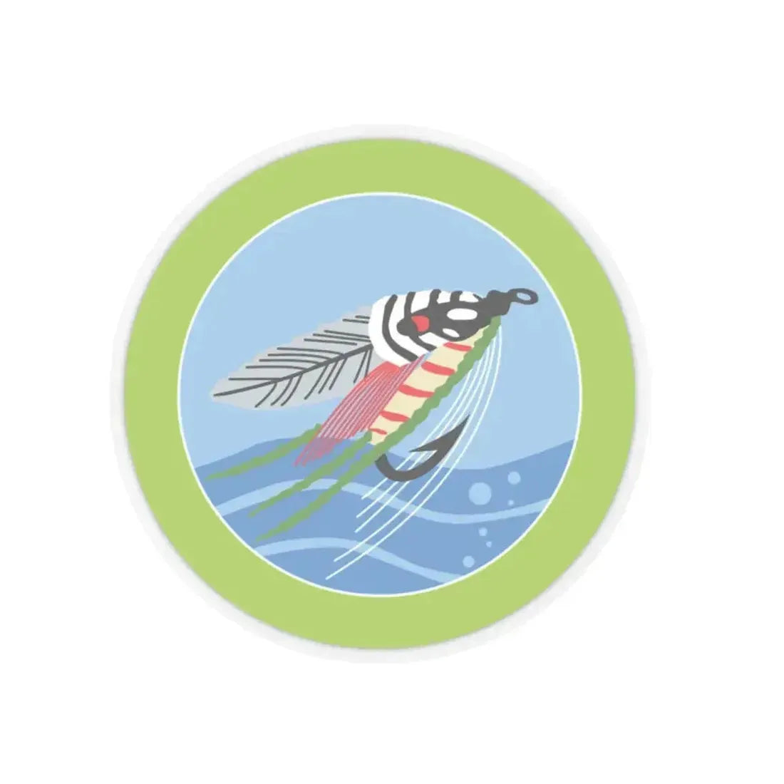Fly Fishing (Boy Scout Merit Badge) STICKER Vinyl Kiss-Cut Decal 2 Inch Transparent - The Sticker Space