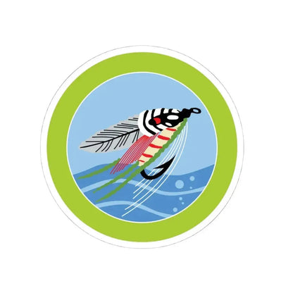 Fly Fishing (Boy Scout Merit Badge) STICKER Vinyl Kiss-Cut Decal 4 Inch White - The Sticker Space