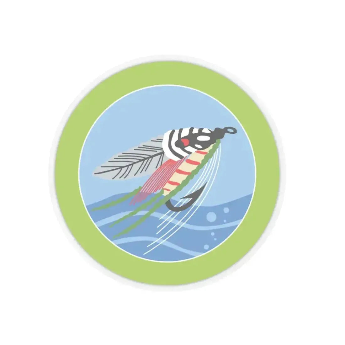 Fly Fishing (Boy Scout Merit Badge) STICKER Vinyl Kiss-Cut Decal 6 Inch Transparent - The Sticker Space