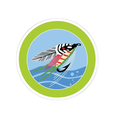 Fly Fishing (Boy Scout Merit Badge) STICKER Vinyl Kiss-Cut Decal 6 Inch White - The Sticker Space