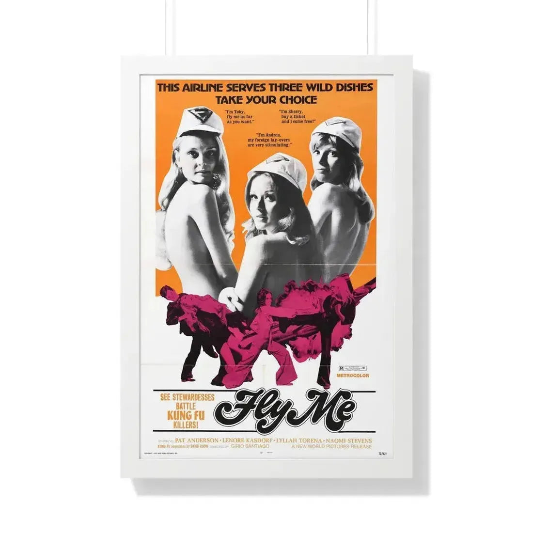 FLY ME 1973 - Framed Movie Poster 20" x 30" White - The Sticker Space
