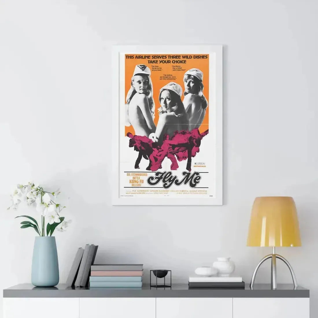 FLY ME 1973 - Framed Movie Poster - The Sticker Space