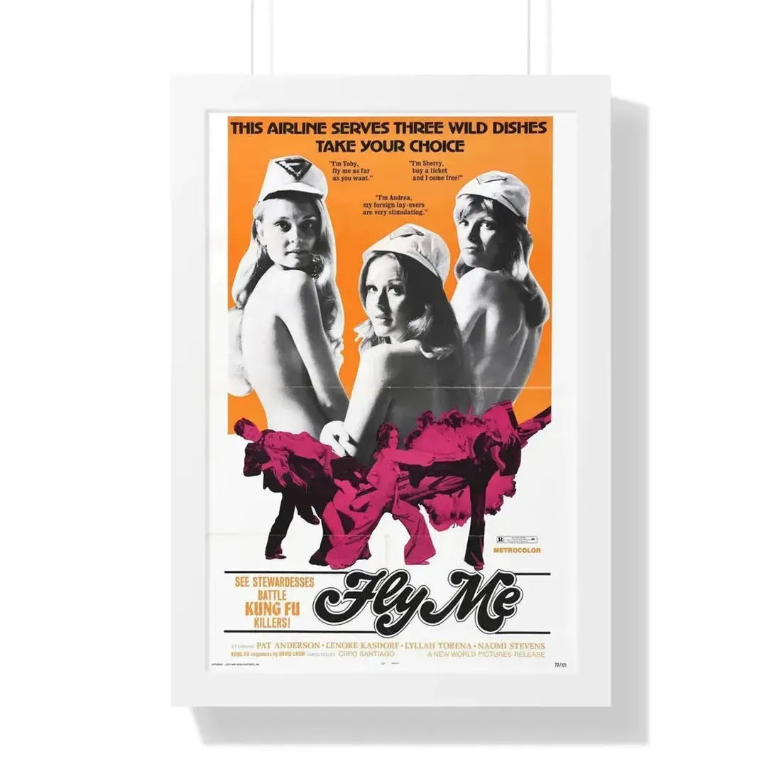 FLY ME 1973 - Framed Movie Poster - The Sticker Space