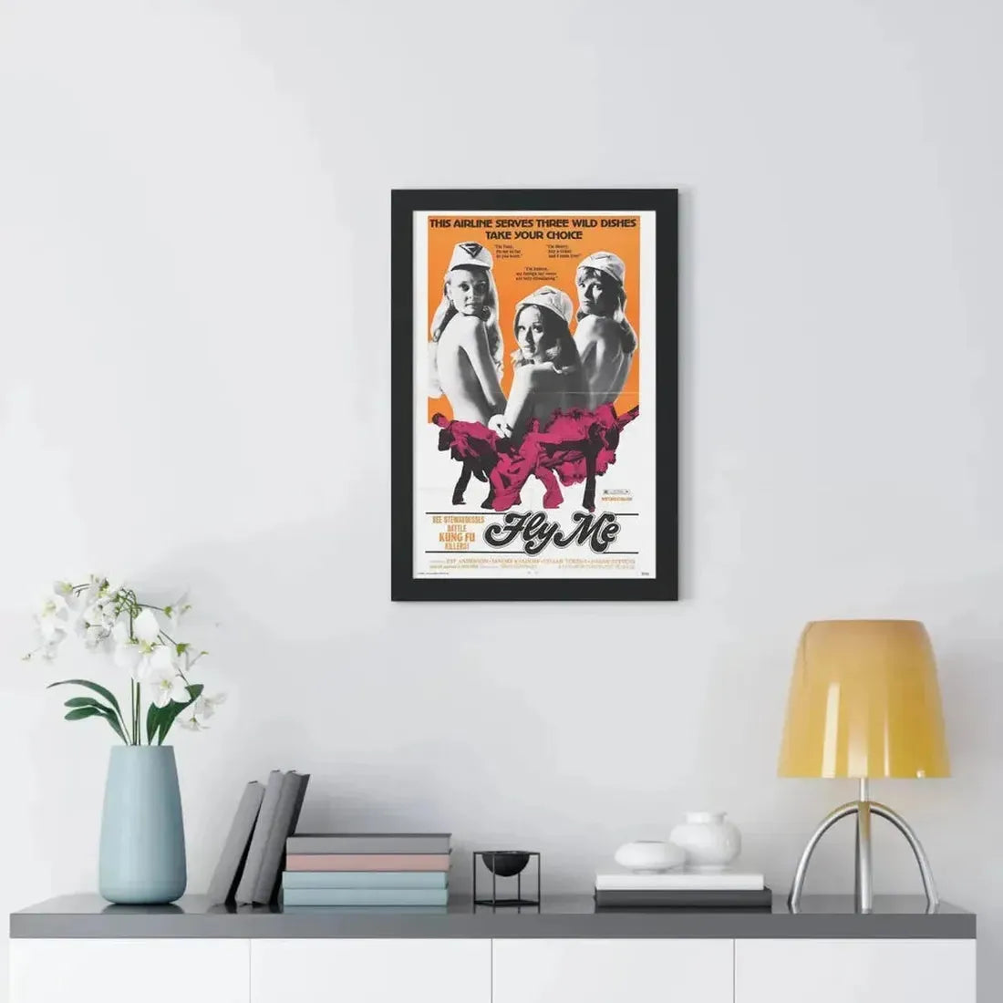 FLY ME 1973 - Framed Movie Poster - The Sticker Space