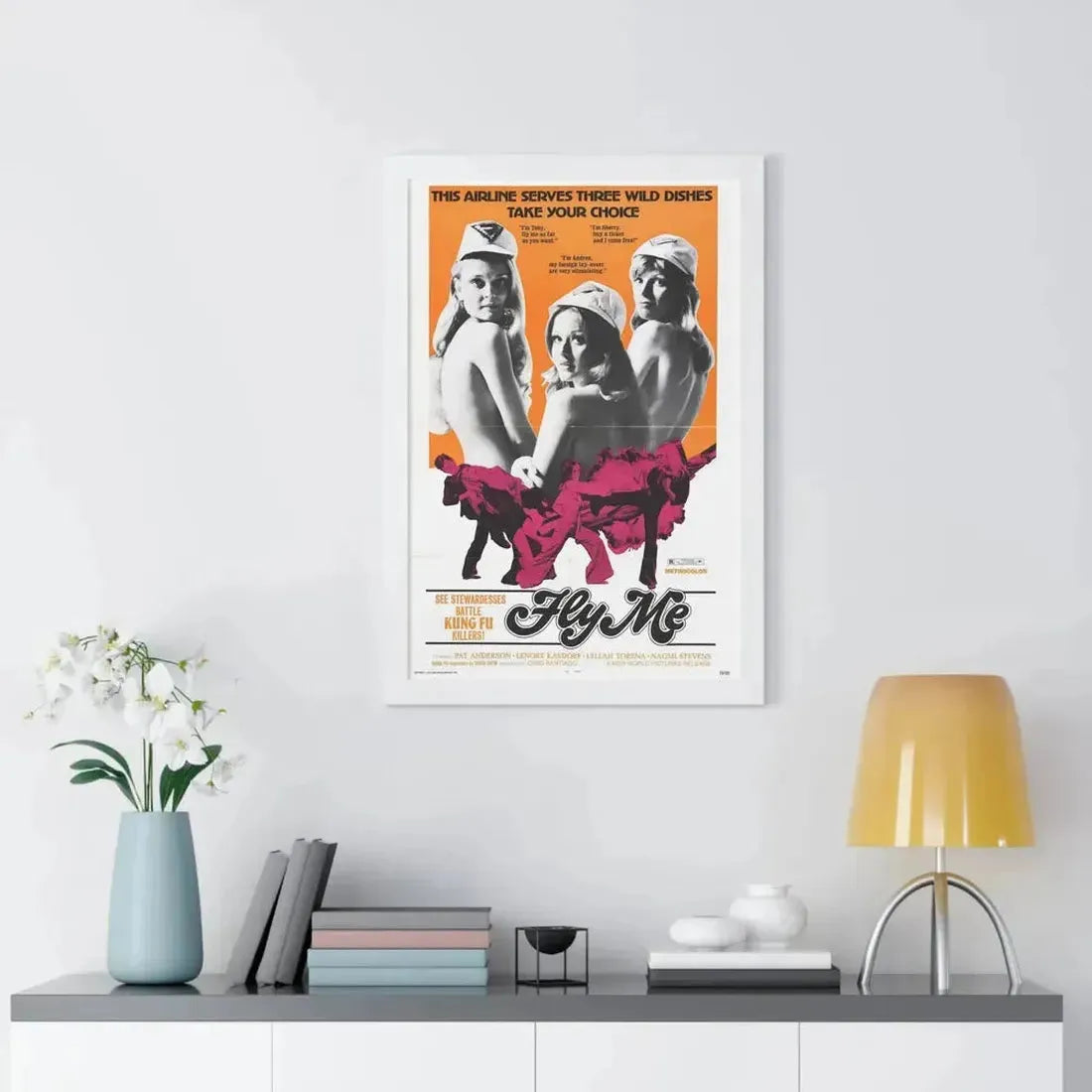 FLY ME 1973 - Framed Movie Poster - The Sticker Space