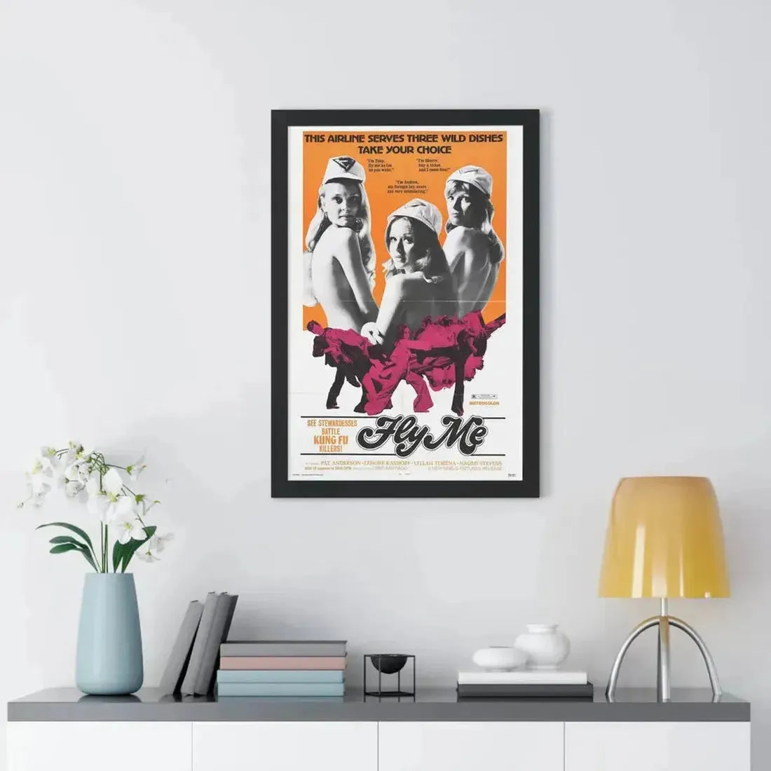 FLY ME 1973 - Framed Movie Poster - The Sticker Space