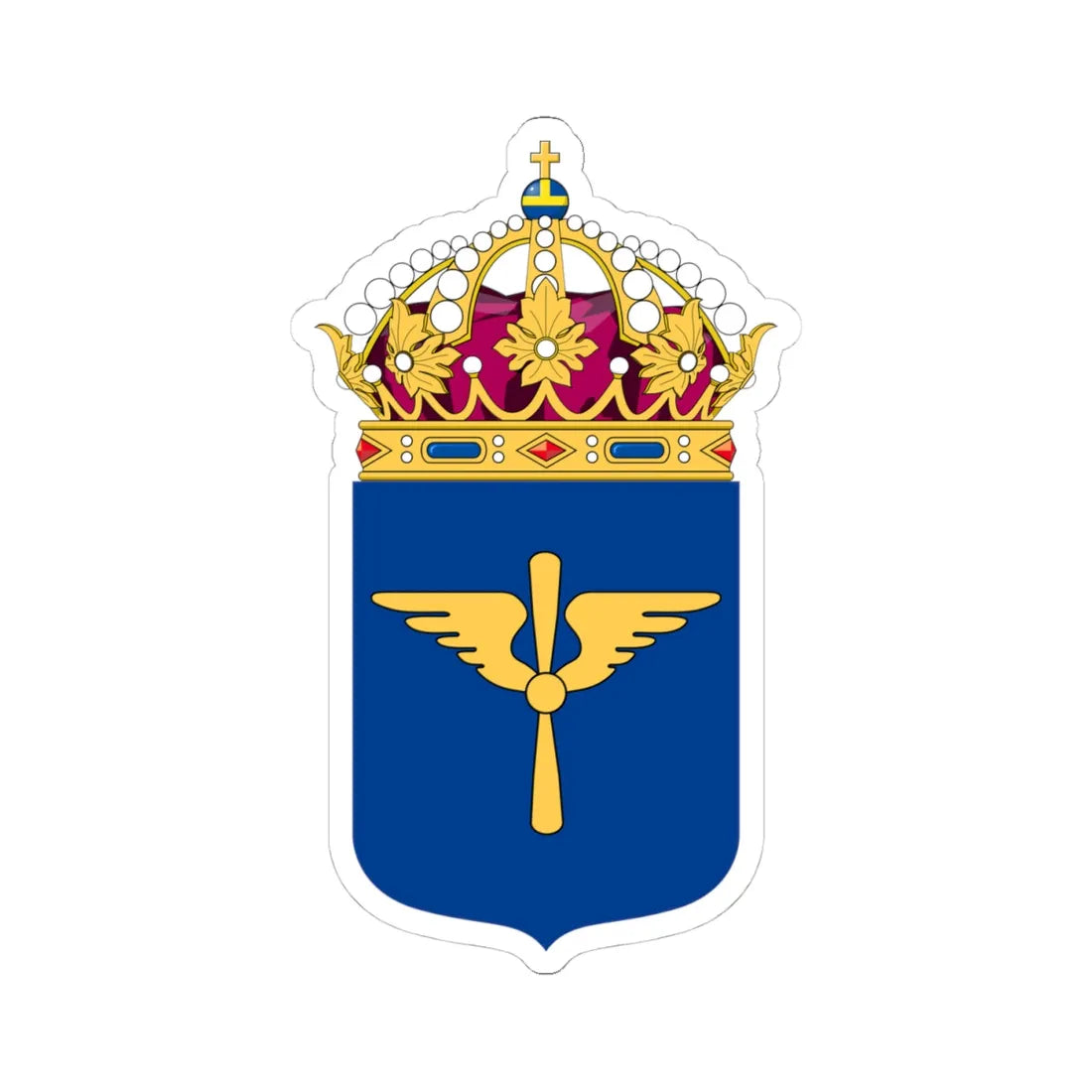 Flygvapnet vapen bra (Sweden) (Coat of Arms) STICKER Vinyl Kiss-Cut Decal - The Sticker Space