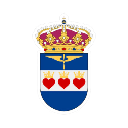 Flygvapnets Halmstadsskolor vapen (Sweden) (Coat of Arms) STICKER Vinyl Kiss-Cut Decal 2 Inch White - The Sticker Space
