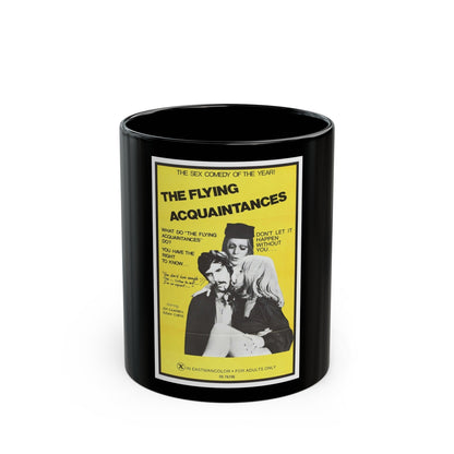 FLYING ACQUAINTENCES 1973 Movie Poster - Black Coffee Mug-11oz-The Sticker Space