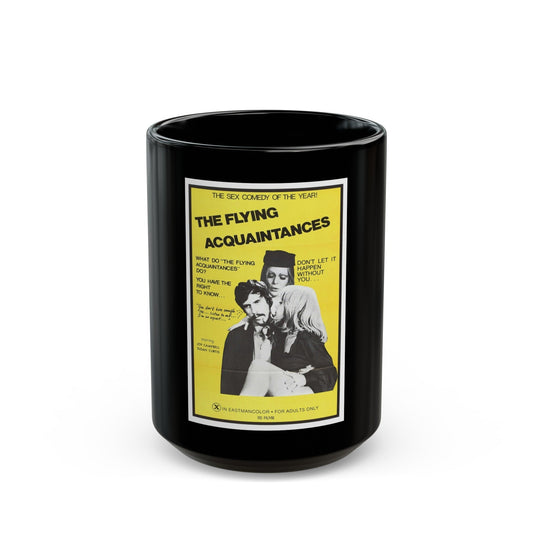 FLYING ACQUAINTENCES 1973 Movie Poster - Black Coffee Mug-15oz-The Sticker Space