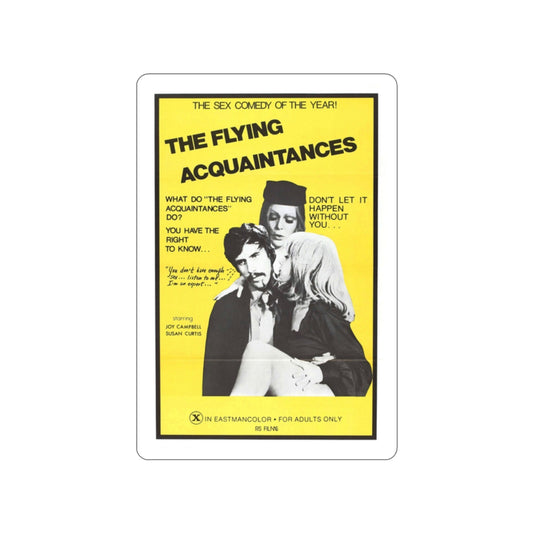 FLYING ACQUAINTENCES 1973 Movie Poster STICKER Vinyl Die-Cut Decal-2 Inch-The Sticker Space