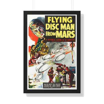 FLYING DISC MAN FROM MARS 1950 - Framed Movie Poster-20" x 30"-The Sticker Space