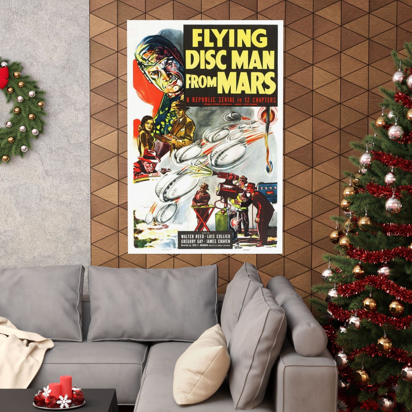 FLYING DISC MAN FROM MARS 1950 - Paper Movie Poster-The Sticker Space