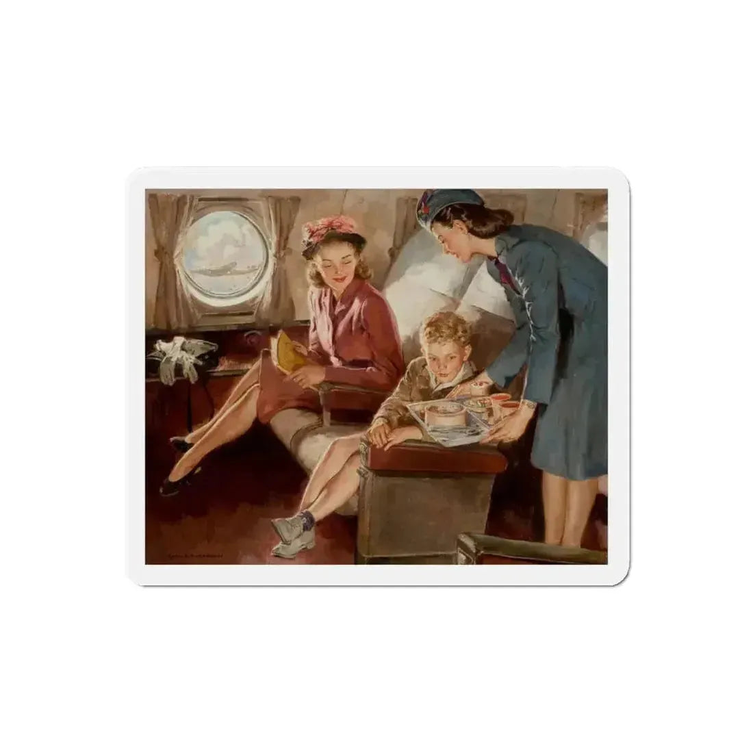 Flying Physicians, advertisement for Eli Lily and company, 1951 (Magazine Illustration) Refrigerator Magnet - The Sticker Space