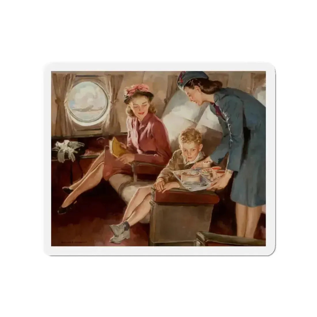 Flying Physicians, advertisement for Eli Lily and company, 1951 (Magazine Illustration) Refrigerator Magnet - The Sticker Space