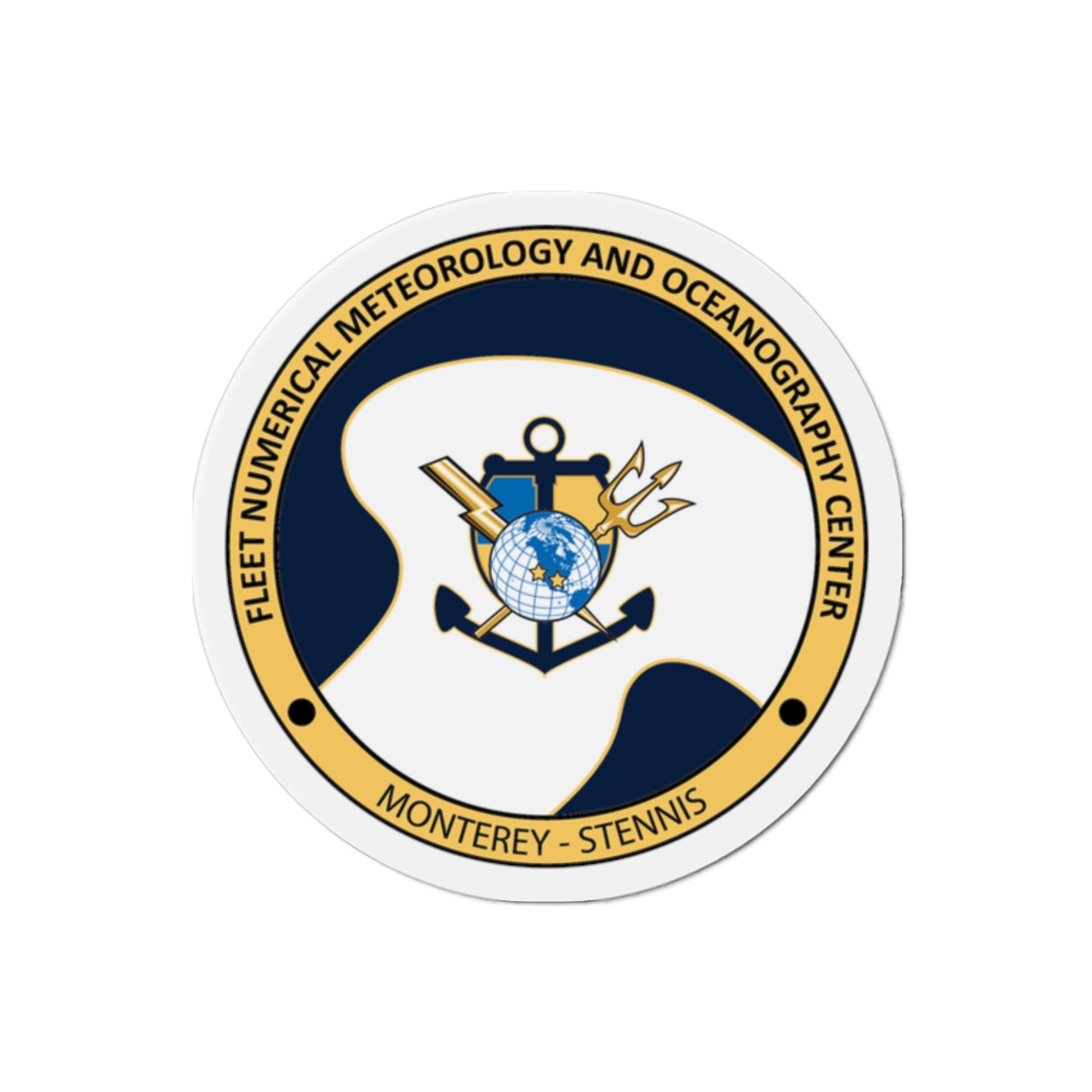 FMNOC Monterey Stennis Fleet Numerical Meteorology and Oceanography Center (U.S. Navy) Die-Cut Magnet-2" x 2"-The Sticker Space